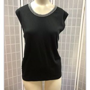 Eminent, blouse, black, decorated, formal, sizeL.: